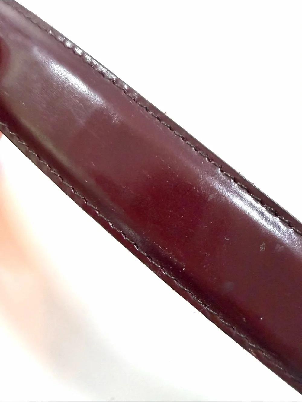 Vintage Coach Leather Belt Burgundy Oxblood Brass Buckle Size 36